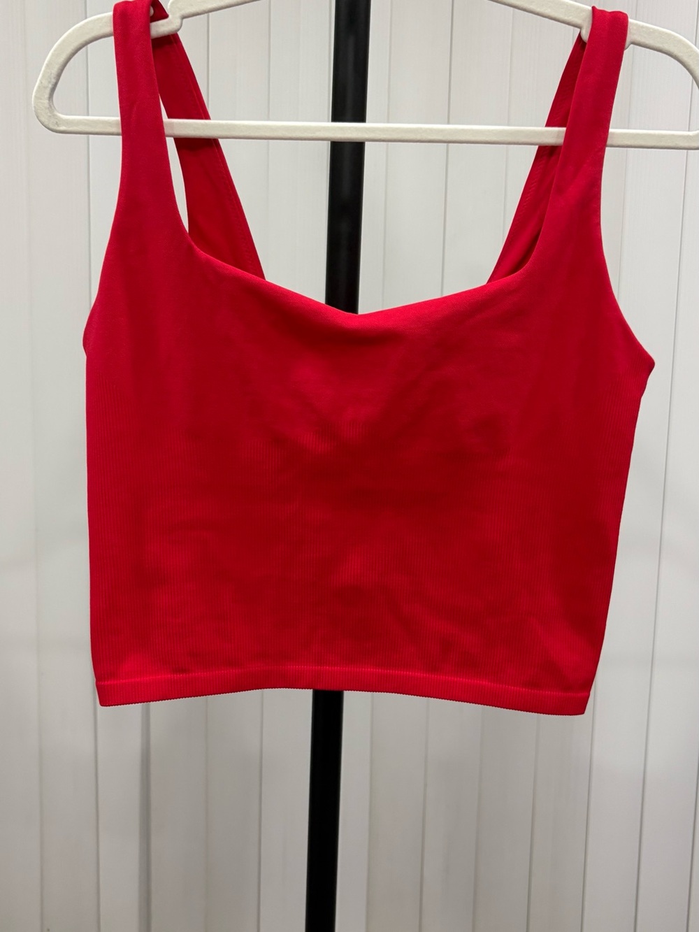 PINK Victoria's Secret Red Ribbed Crop Tank